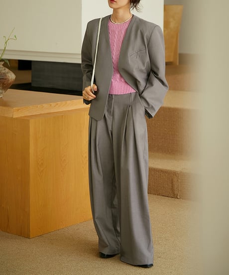 double tucked pants / 3color　hm1670