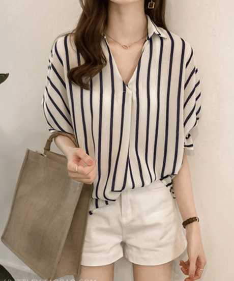 striped dolman shirt / 3color　hm2857