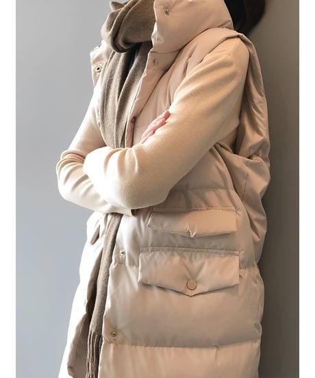 long down vest / 3color　hm1877