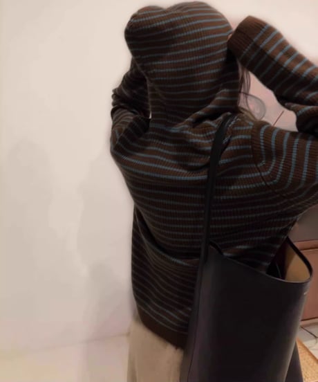 striped hooded sweater　hm2523