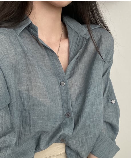 sheer short shirt / 4color　hm2918