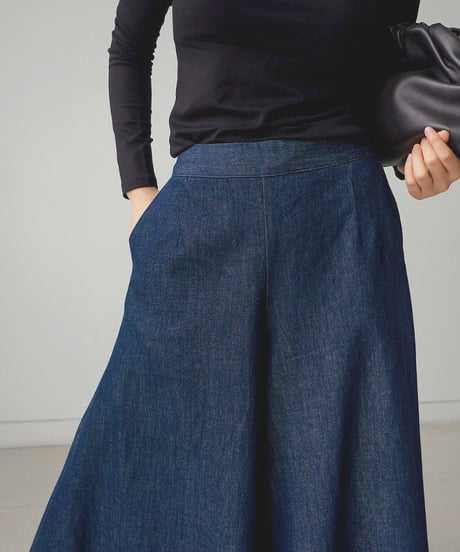 denim gaucho pants　hm1378