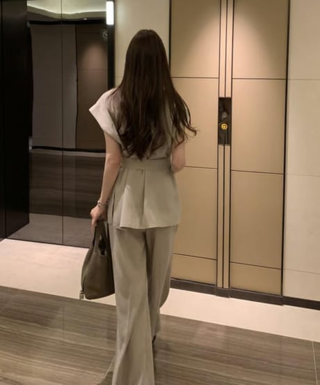 collared pants set / 3color　hm2863