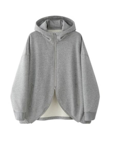double zipper hoodie / 2color　hm1733