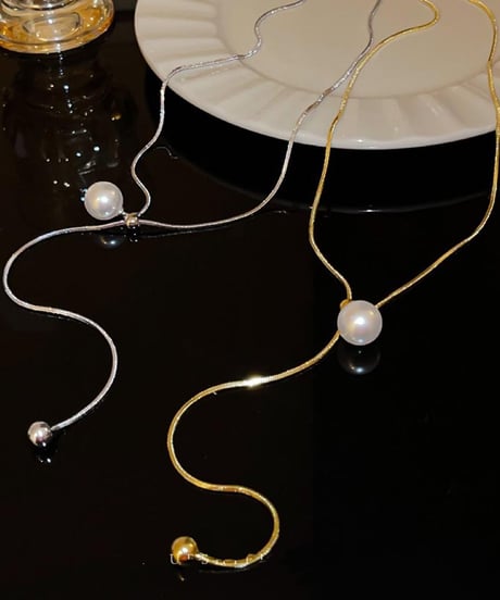 pearl y necklace / 2color　hm2116
