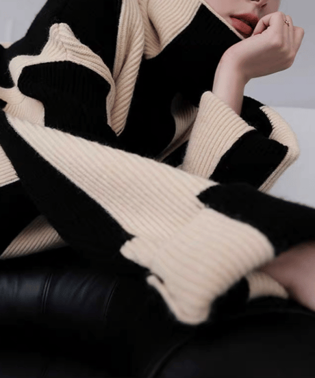 striped design knit　hm1660