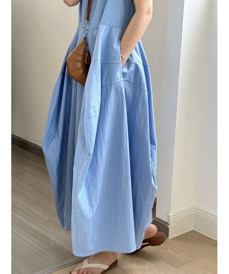 flare shoulder dress / 2color　hm2381