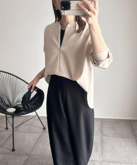key neck tunic top / 4color　hm2608