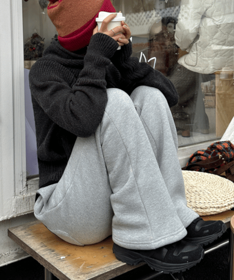 back boa sweat pants / 2color　hm1127