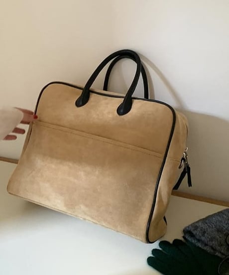 suede-like square zip bag　hm1988