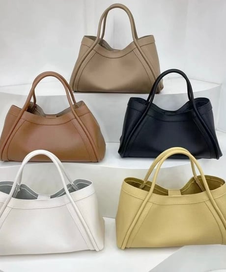 soft leather basket bag / 6color　hm1859