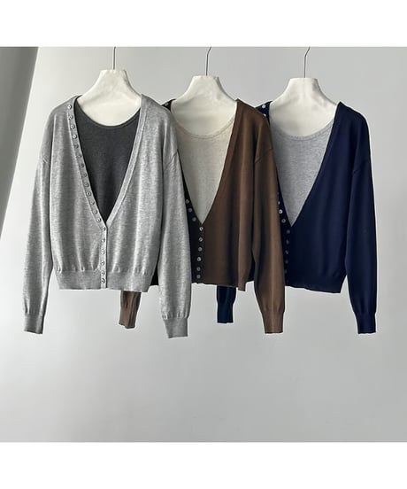 knit cardigan＆camisole / 3color　hm2561