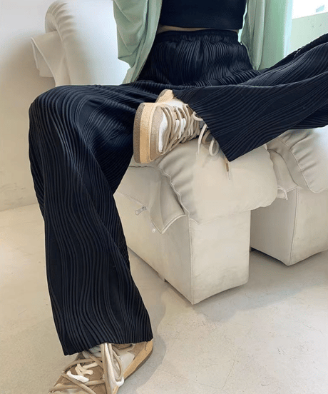 wave pleats pants / 3color　hm2290