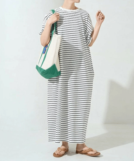loose cotton dress / 7color　hm2927