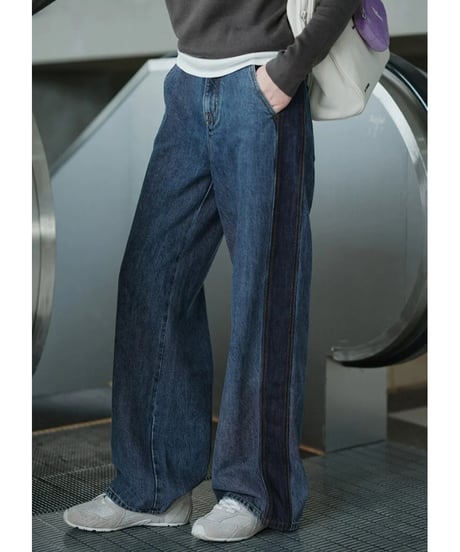 side line denim pants　hm2589