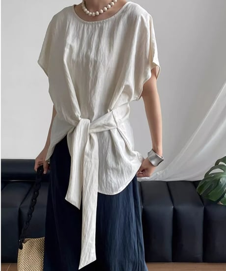 twist hem blouse / 2color　hm2407