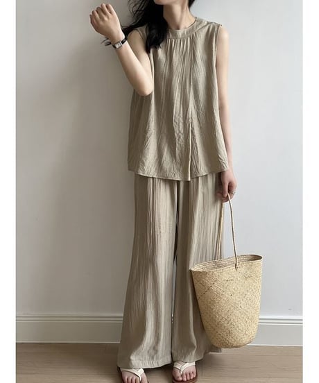 sleeveless tops ＆ pants set-up　hm1580