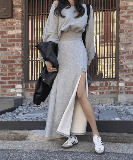 slit long skirt / top　hm2819