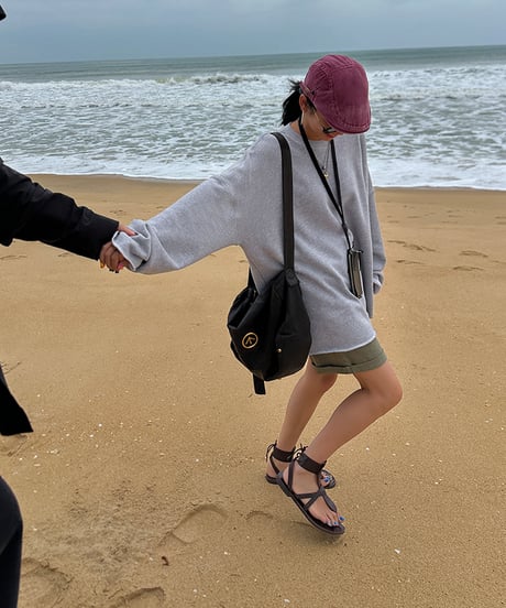 oversized cotton sweatshirt / 2color　hm1906