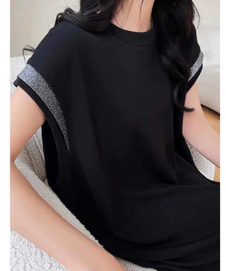 long t-shirt dress / 2color　hm2477