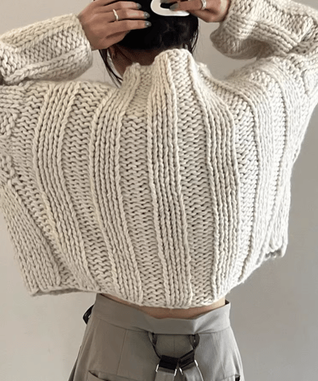 《即納》wide rib knit / 2color　hm1832