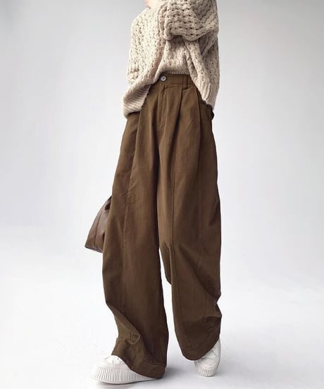volume wide pants / 2color　hm2574