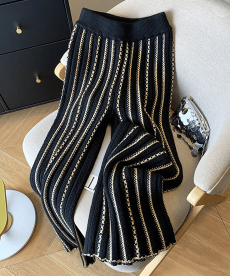 striped wide leg pants　hm2743