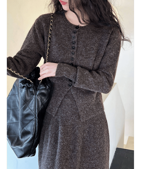 ribbed knit set-up / 3color　hm2755