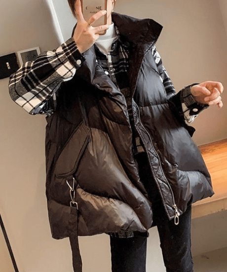 oversized padded vest / 3color　hm2720