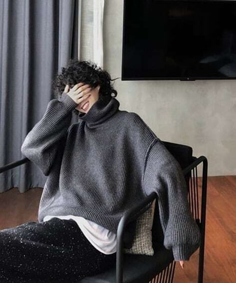turtleneck knit tip / 2color　hm1730
