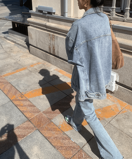 oversized denim jacket　hm1264