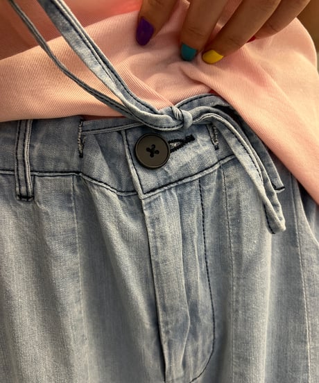 drawstring denim pants / 2color　hm2347
