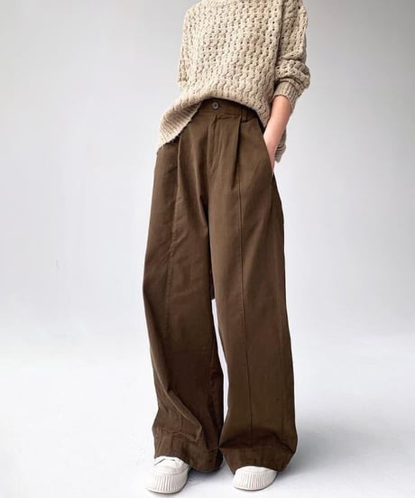 volume wide pants / 2color　hm2574