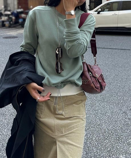 adjustable waist sweatshirt / 2color　hm1697