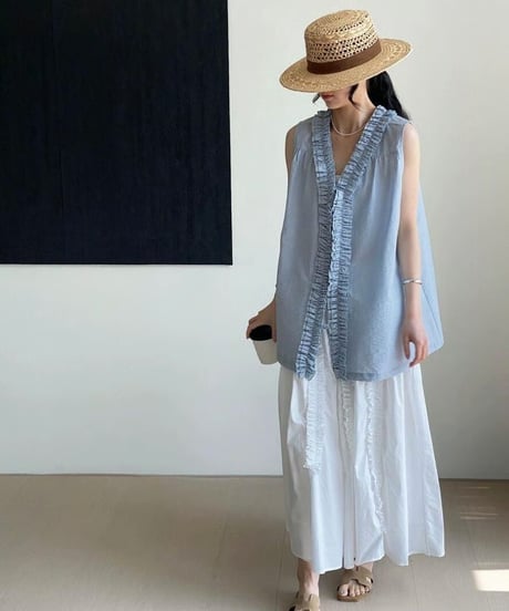v-neck sleeveless top / 2color　hm2439