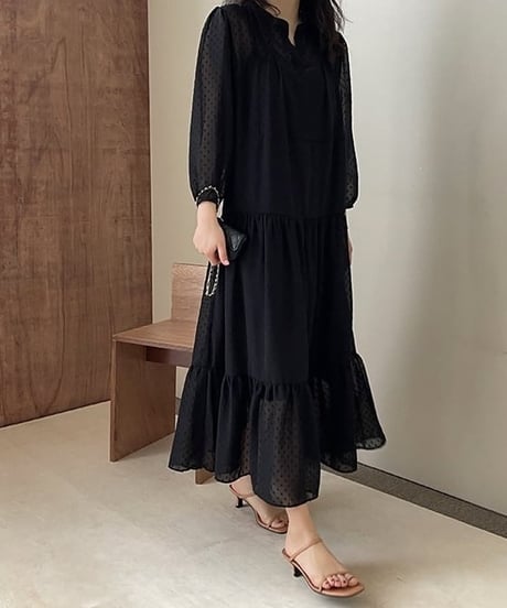 tiered sheer dress　hm2143