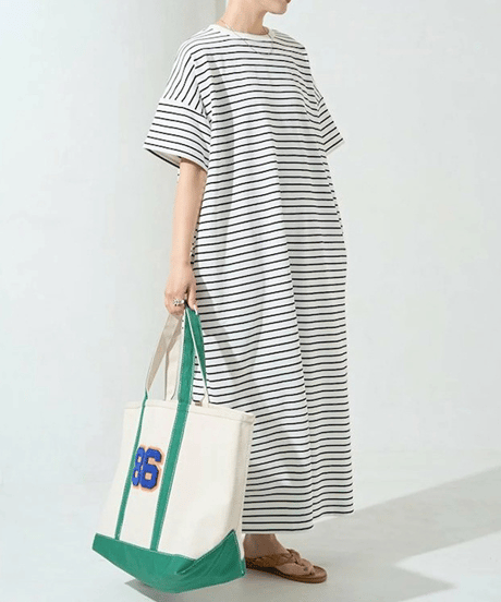 loose cotton dress / 7color　hm2927