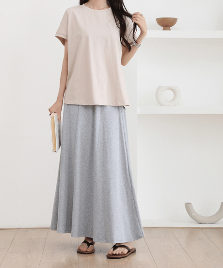 flared long skirt / 5color　hm2908