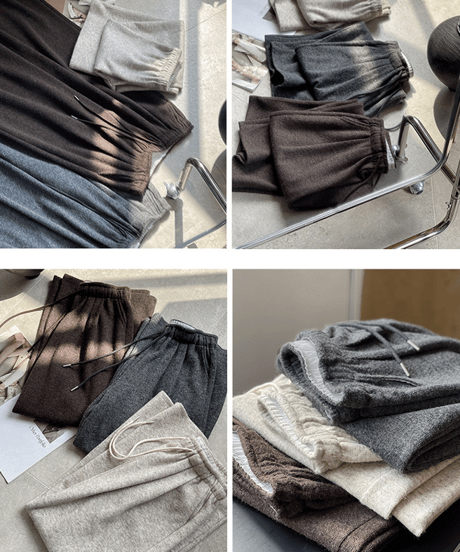 wide leg knit pants / 3color　hm2735