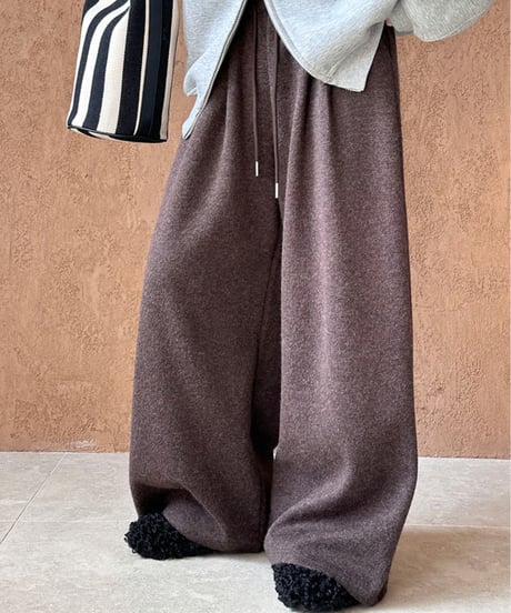 wide leg knit pants / 3color　hm2735