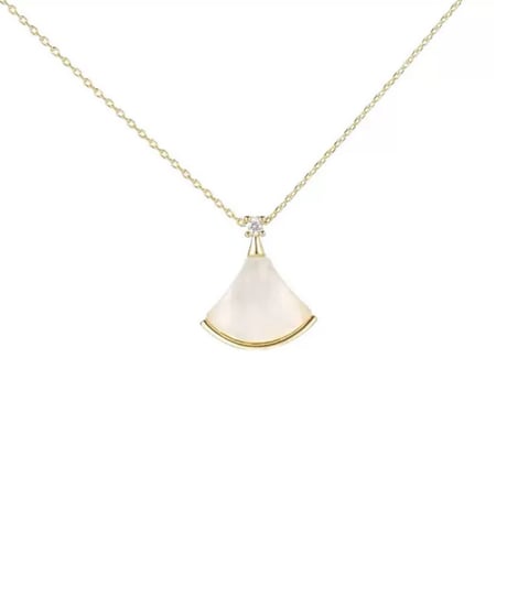shell fan-shaped necklace　hm1228