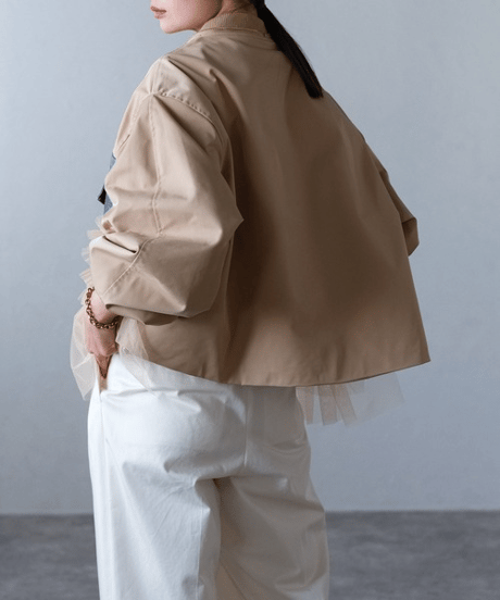 tulle mix blouson / 3color　hm2820