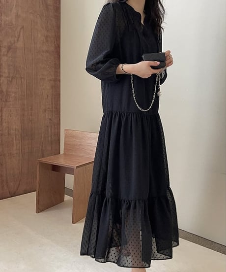 tiered sheer dress　hm2143