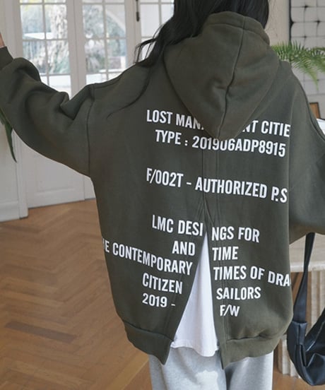 back split hoodie / 2color　hm1975