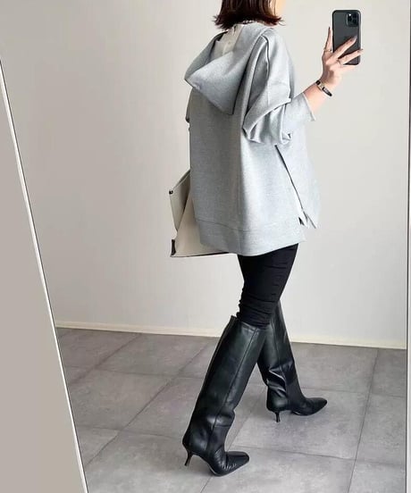 v-neck hooded sweatshirt　hm2496