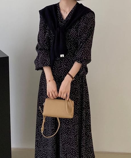 《即納》dot wrap long dress　hm2240