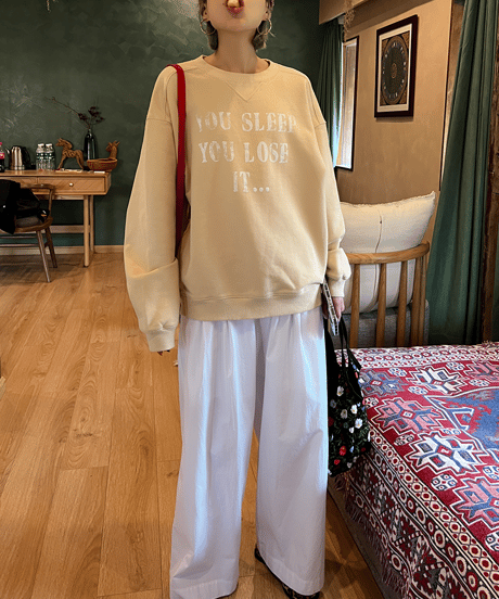 print sweat pullover / 2color　hm1442
