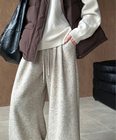 wide leg knit pants / 3color　hm2735
