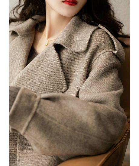 double collar short coat　hm2621