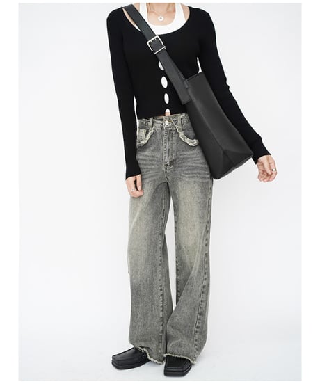 minimal bucket bag / 2color　hm2724